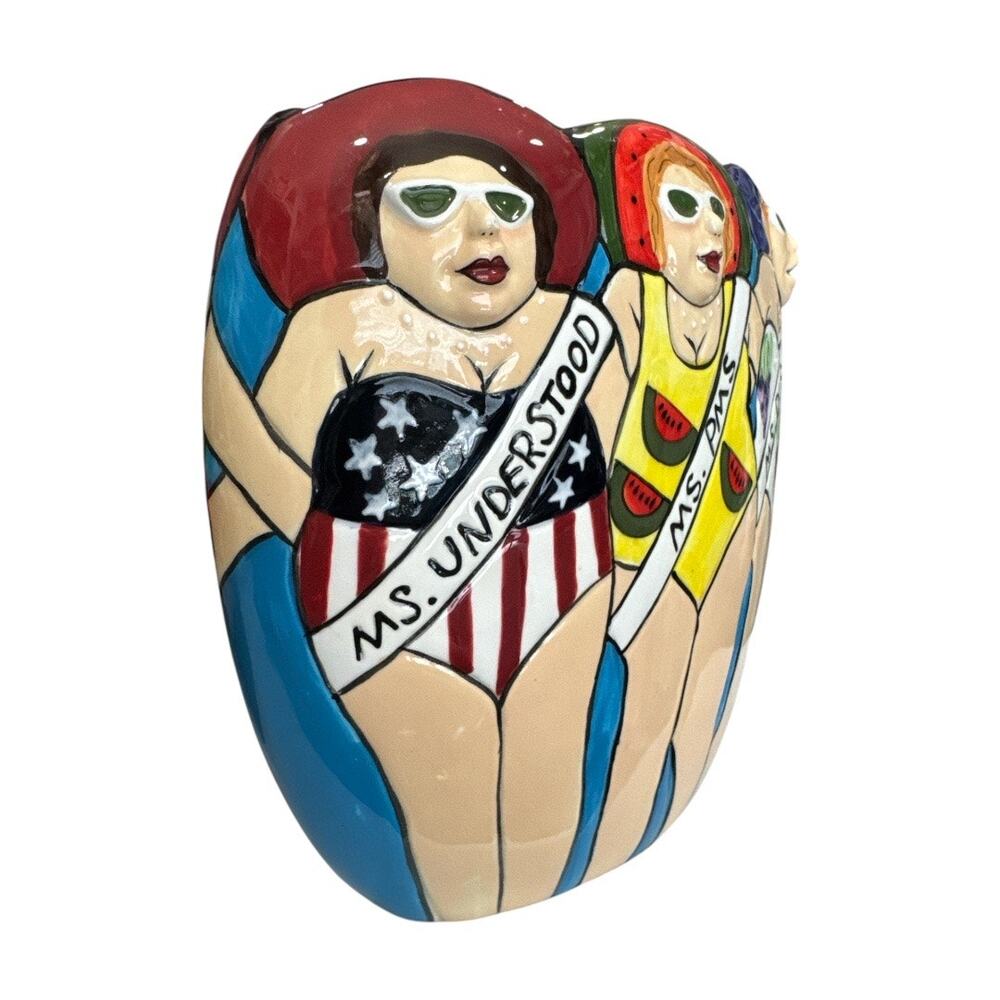 Pageant Ladies Fun Colorful Vase by Funseekers Westland Giftware - Picture 4 of 10